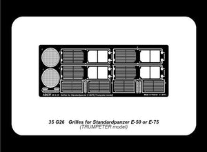 Aber 35G26 Grilles for german tank Standardpanzer E-75 or E-50 1/35 – Bild 7
