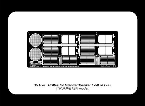 Aber 35G26 Grilles for german tank Standardpanzer E-75 or E-50 1/35 – Bild 7