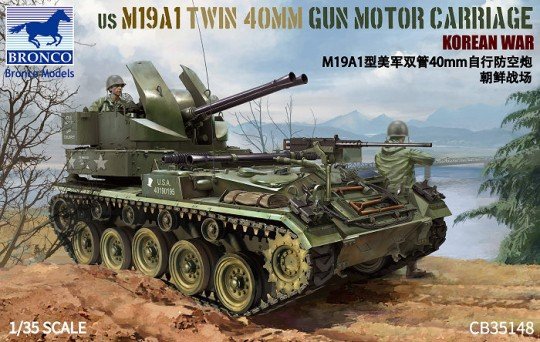 Bronco CB35148 US M19A1 Armement motorisé double canon de 40 mm Guerre de Corée 1/35