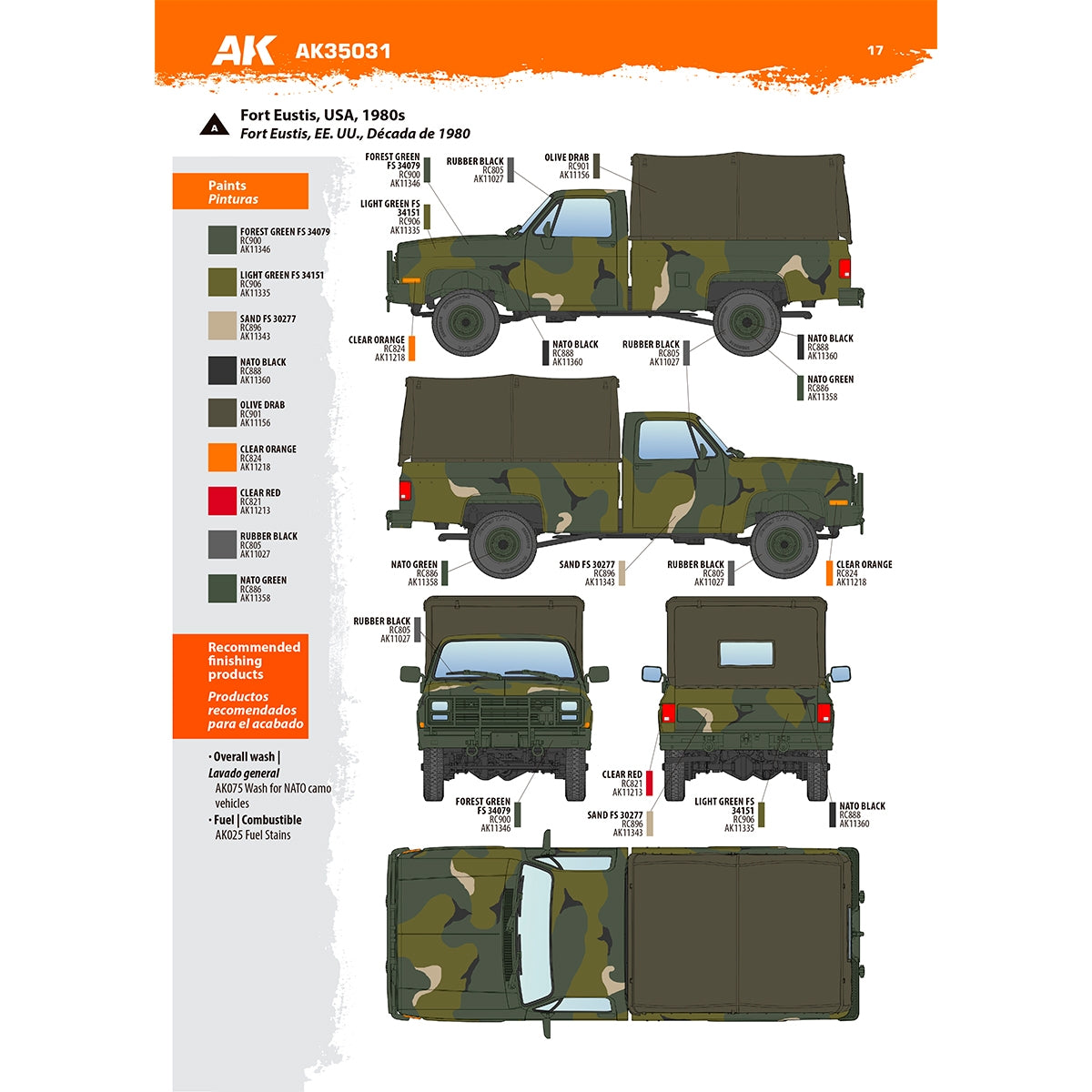 AK Interactive AK35031 M1008 TROOP CARRIER WITH TARP 1/35 – imagen 20