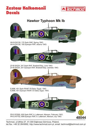 Techmod 48044 - Hawker Typhoon IB 1/48 – Bild 2