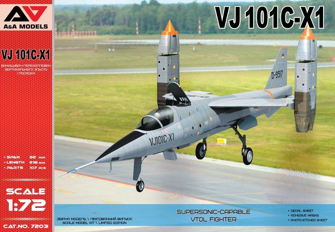 A&A Models 7203 VJ101C-X1 Supersonic VTOL fighter 1/72