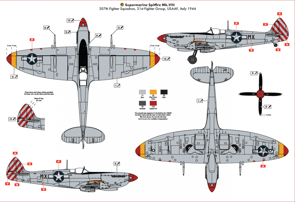 Airfix 17002 Supermarine Spitfire Mk.VIII 1/24 – zdjęcie 16