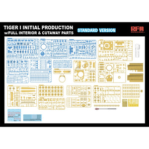 Maquette Rye Field Model 5130 Tiger I, production initiale début 1943, intérieur complet, version standard, échelle 1/35 – image 4