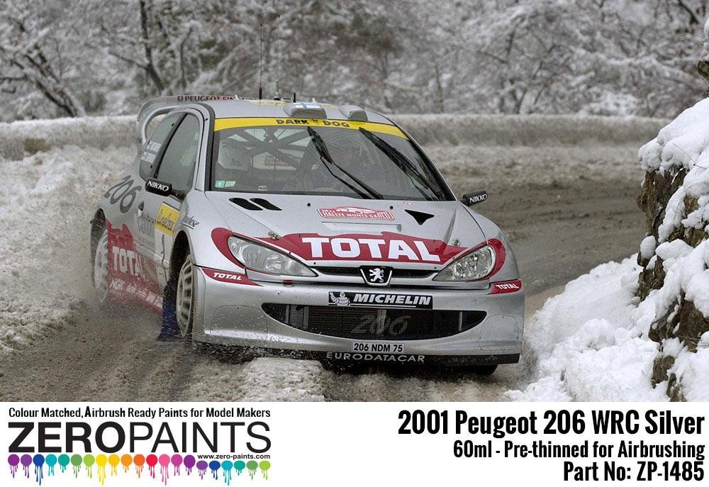 Zero Paints ZP-1485 - Peugeot 206 WRC 2001 Platinum Silver Paint 60ml – imagen 2