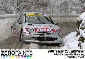 Zero Paints ZP-1485 - Peugeot 206 WRC 2001 Platinum Silver Paint 60ml – imagen 2