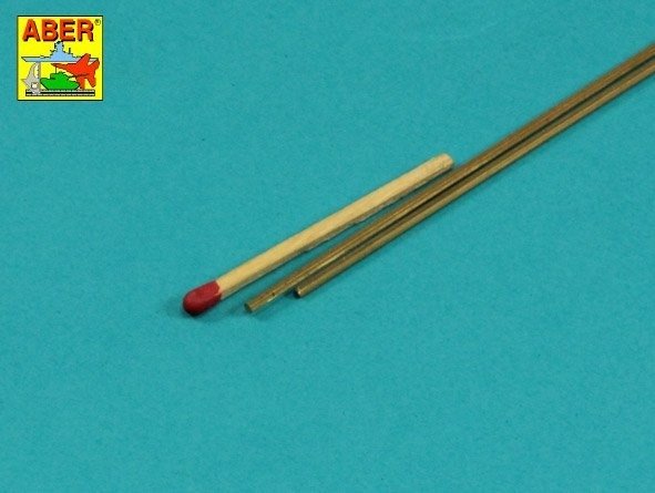 Aber HR-15 Sześciokątne pręty mosiężne 1,5mm długość 245mm / Brass hexagonal rods 1,5mm length 245mm x2 pcs. – Bild 2