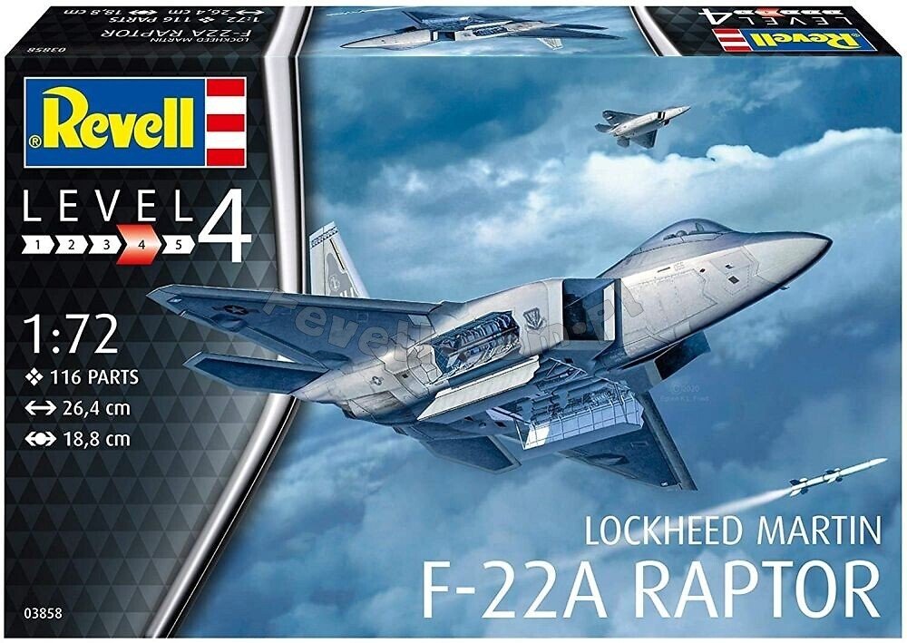 Revell 03858 Lockheed Martin F-22A Raptor 1/72 – immagine 2