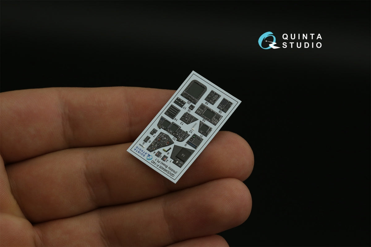 Quinta Studio QDS-48405 F-14D 3D-Printed &amp;amp; coloured Interior on decal paper (Hobby Boss) (Small version) 1/48 – Bild 4