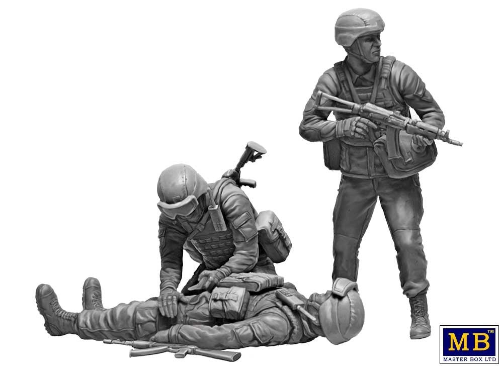 Master Box 35231 Russian-Ukrainian War series, Kit № 8. On the battlefield. Ukrainian military medics 1/35 – immagine 3