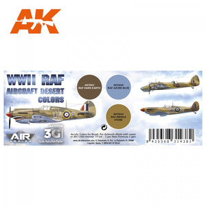 AK Interactive AK11726 WWII RAF AIRCRAFT DESERT COLORS 3x17 ml – imagen 2