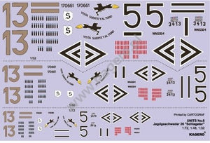 Kagero 97006 JG 26 Jagdeschwader &amp;quot;Schlagater&amp;quot;(decals) EN – imagen 5