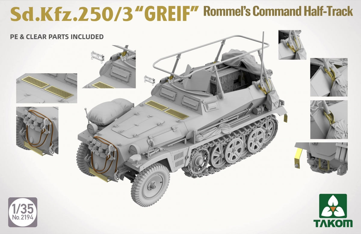 Takom 2194 Sd.Kfz 250/3 Greif Rommel Command Half-Track 1/35 – Bild 3