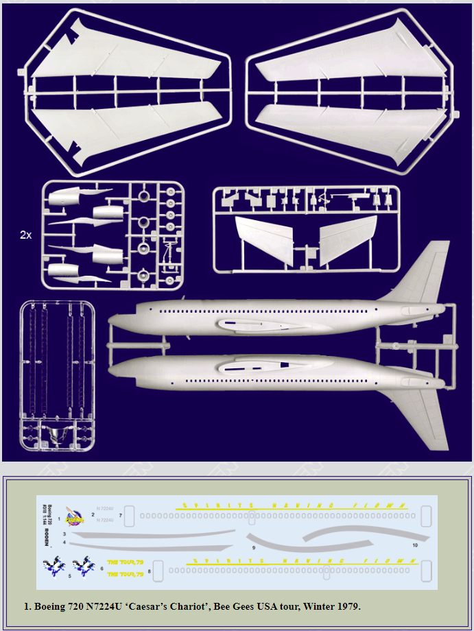 Roden 318 Boeing 720 Caesars chariot 1/144 – imagen 2