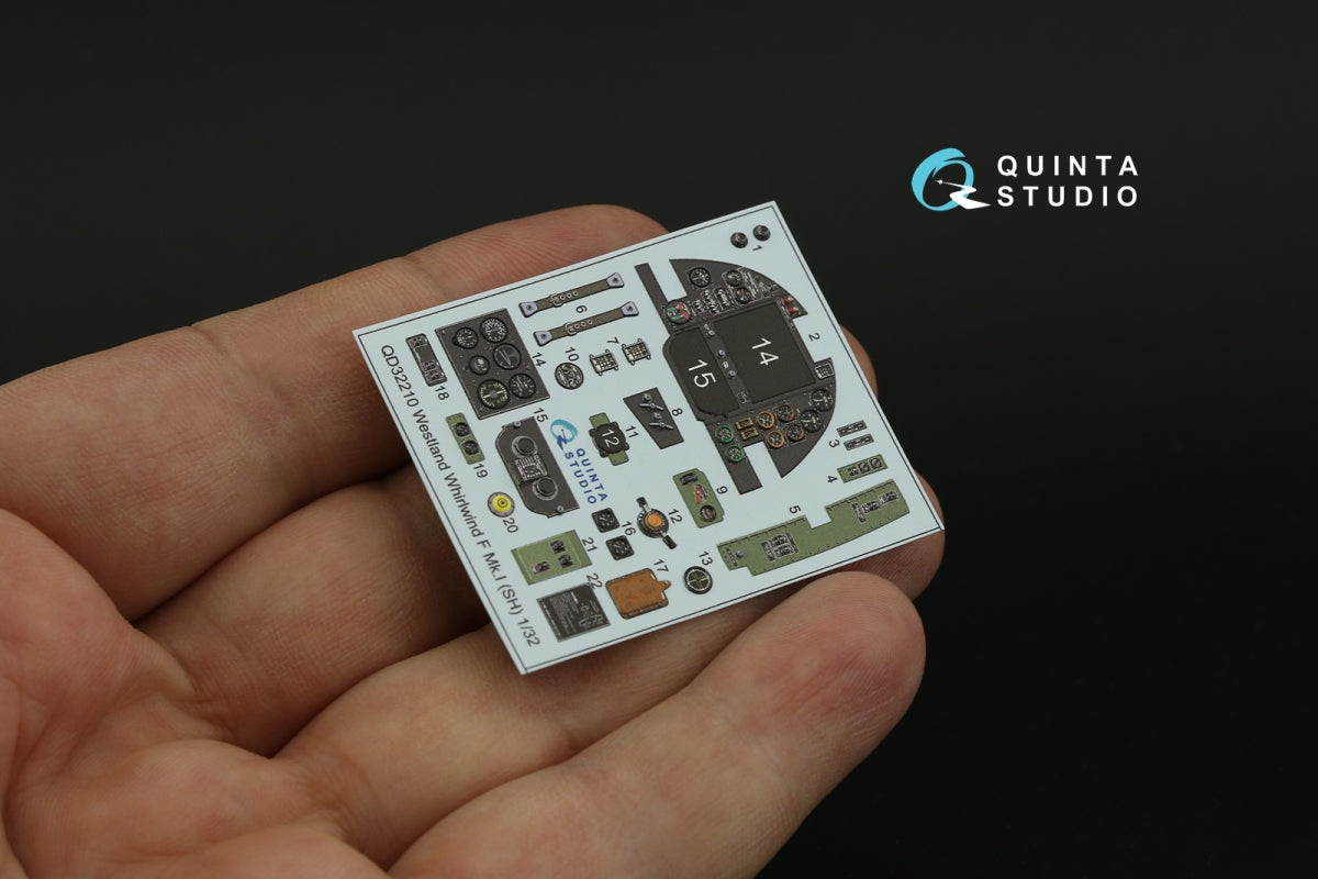 Quinta Studio QD32210 Westland Whirlwind F Mk.I 3D-Printed &amp;amp; coloured Interior on decal paper (Special Hobby) 1/32 – zdjęcie 7