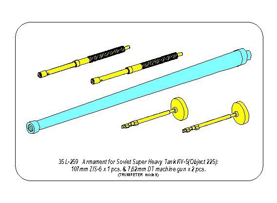 Aber 35L-259 Uzbrojenie do radzieckiego KW-5 1/35 – immagine 10