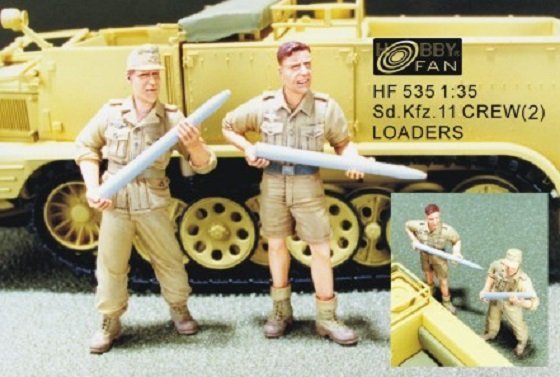 Hobby Fan HF535 Sdkfz11 CREW(2) AFRIKAKORPS-2 FIGURES 1/35