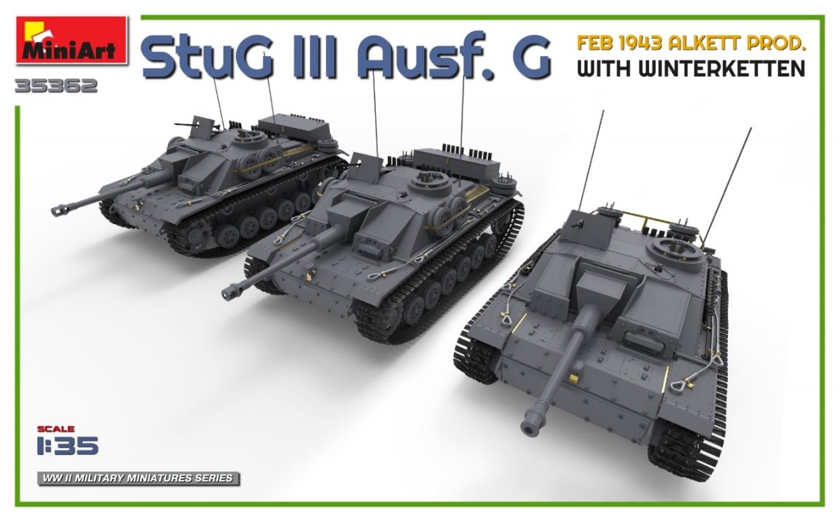 Mini Art 35362 StuG III Ausf. G FEB 1943 ALKETT PROD. WITH WINTERKETTEN 1/35 – zdjęcie 3