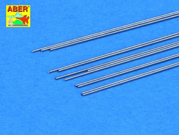 Tiges rondes en acier Aber SR04 de 0,4 mm de longueur 250 mm x 12 pièces.