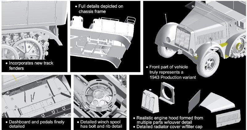 Dragon 6794 Sd.Kfz.7 8t Typ HL m 11 1943 Production 1/35 – imagen 4