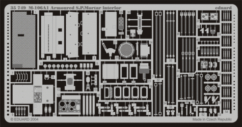 Eduard 35749 M-106A1 Armored SPMortar interior 1/35 Tamiya