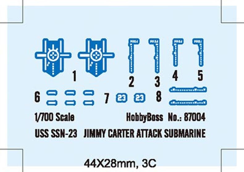 Hobby Boss 87004 USS SSN-23 Jimmy Carter 1/700 – imagen 2