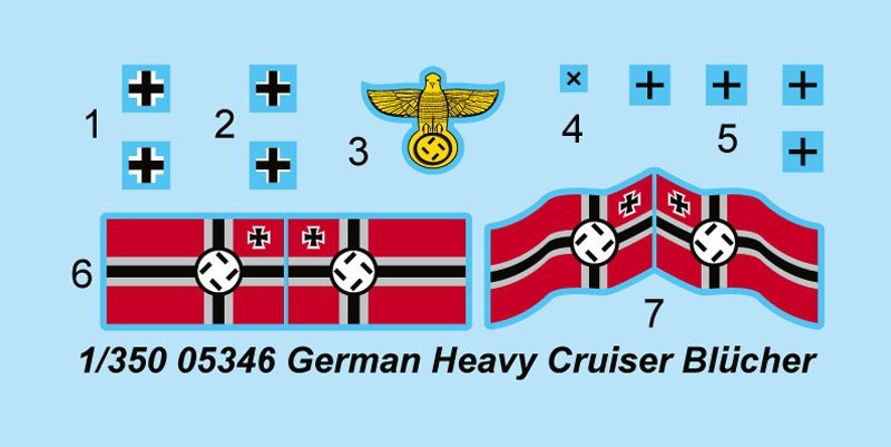 Trumpeter 05346 German Heavy Cruiser Blucher 1/350 – Bild 3