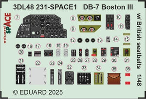 Eduard 3DL48231 DB-7 Boston III With British Seatbelts SPACE HK Models 1/48 – Bild 3