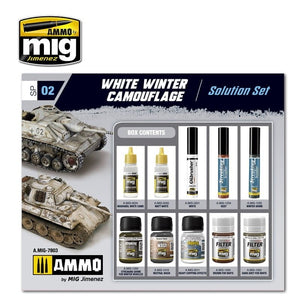 AMMO of Mig Jimenez 7803 - Super Pack White Winter Camouflage - Solution Set - Zestaw do weatheringu – imagen 2