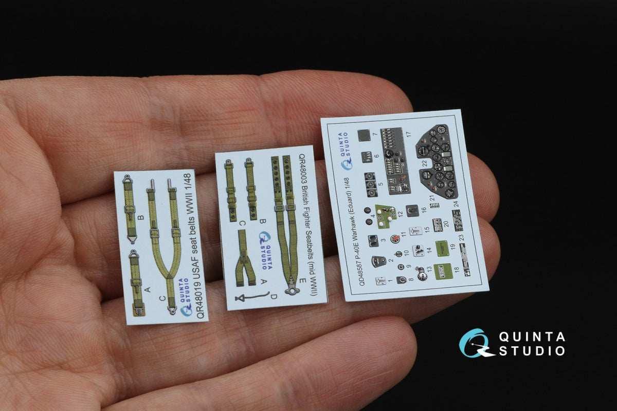 Quinta Studio QD48587 P-40E Warhawk 3D-Printed &amp;amp; coloured Interior on decal paper (Eduard) 1/48 – Bild 2