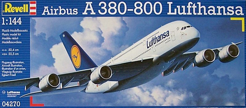 Revell 04270 European civil plane Airbus A380 Lufthansa 1/144