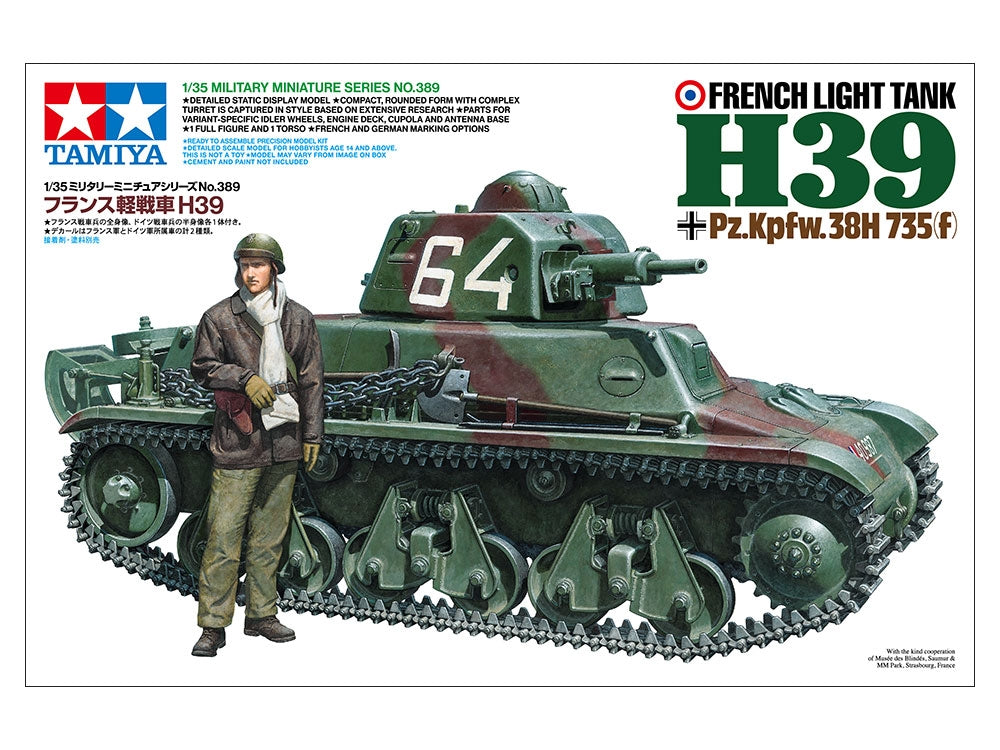 Tamiya 35389 French Light Tank H39 Pz.Kpfw.38H 735(f) 1/35 – imagen 2