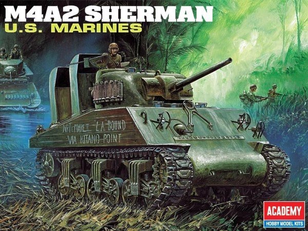 Academy 13203 M4A2 SHERMAN U.S. MARINES 1/35