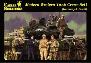 Caesar H102 Coffret 1 d&amp;#39;équipages de chars occidentaux modernes (Allemagne et Israël) 1/72