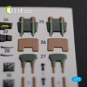 KELIK K72120 Mirage 2000D interior 3D decals forModelSvit kit 1/72 – immagine 2