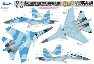Great Wall Hobby L4831 Su-30 MKM / MK / MKA / SME &amp;#39;Flanker H&amp;#39; Multirole Fighter 4 In 1 1/48 – imagen 7