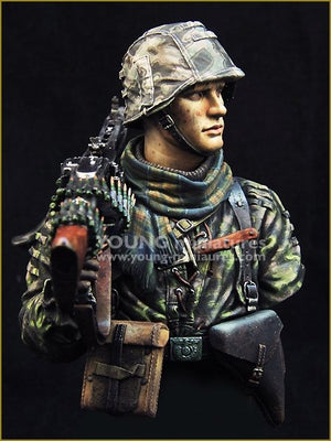 Young Miniatures YM1869 Waffen SS Young Machine Gunner 1944 1/10 – imagen 8