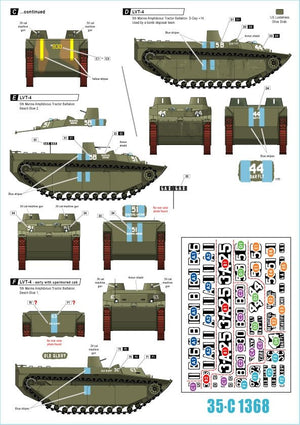 Star Decals 35-C1368 US PACIFIC WARS - IWO JIMA USMC LVT-4 Amtracks 1/35 – Bild 2