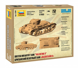 Zvezda 6280 British Infantry Tank &amp;quot;Valentine” II 1/100 – imagen 2
