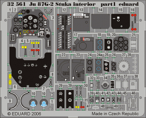 Eduard 32561 Ju 87G-2 Stuka intérieur 1/32 HASEGAWA – image 3