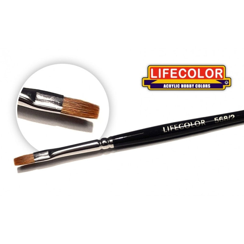 Lifecolor TA568/2 Flat Hair Marten Brush 568-2