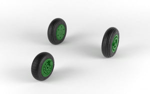Armory Models AW48027 Mikoyan MiG-21 Fishbed wheels w/ weighted tires, early 1/48 – imagen 4