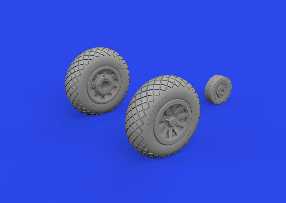 Eduard 672371 P-51D wheels block tread 2 EDUARD 1/72 – imagen 3