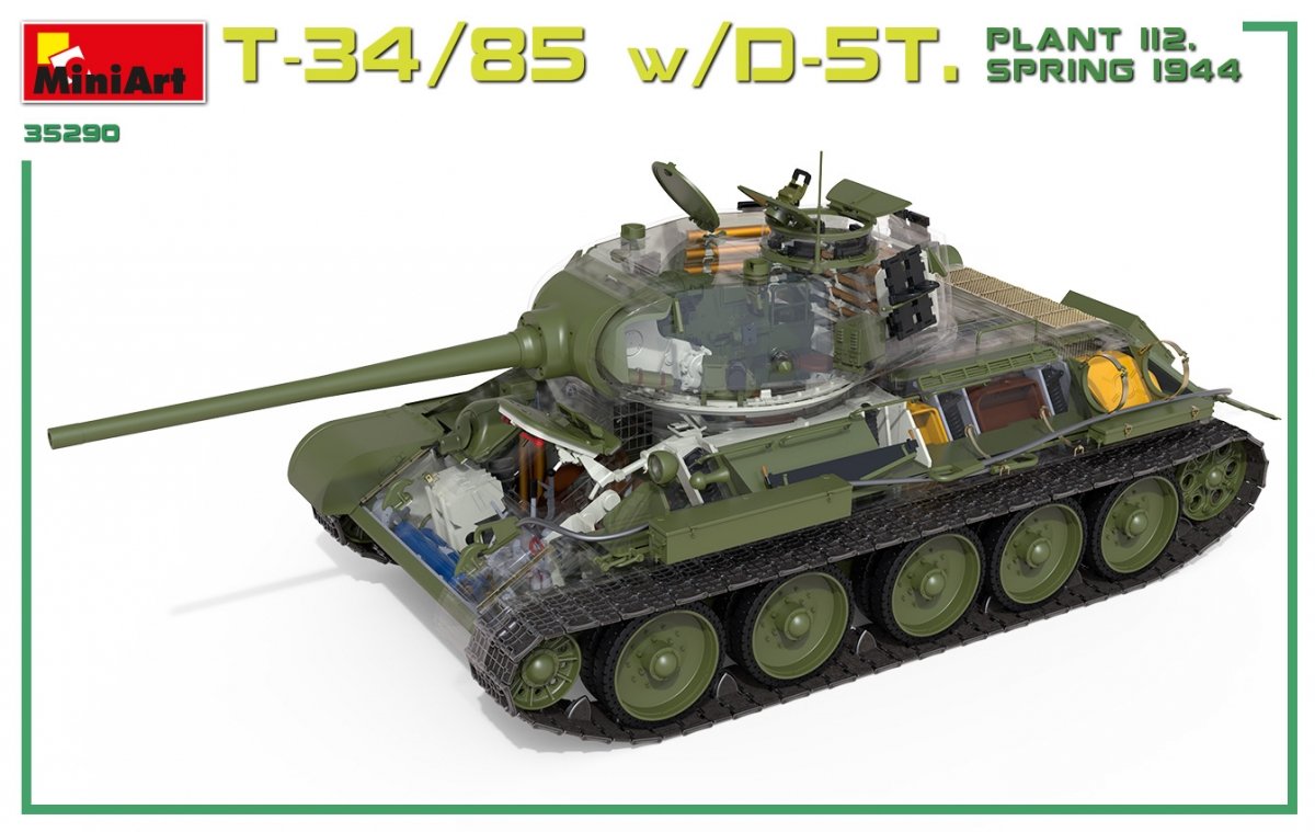Miniart 35290 T-34/85 w/D-5T. PLANT 112. SPRING 1944. INTERIOR KIT 1/35 – Bild 9
