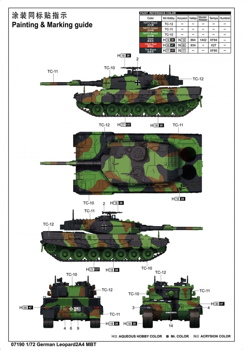 Trumpeter 07190 German Leopard 2A4 Main Battle Tank 1/72 – Bild 5