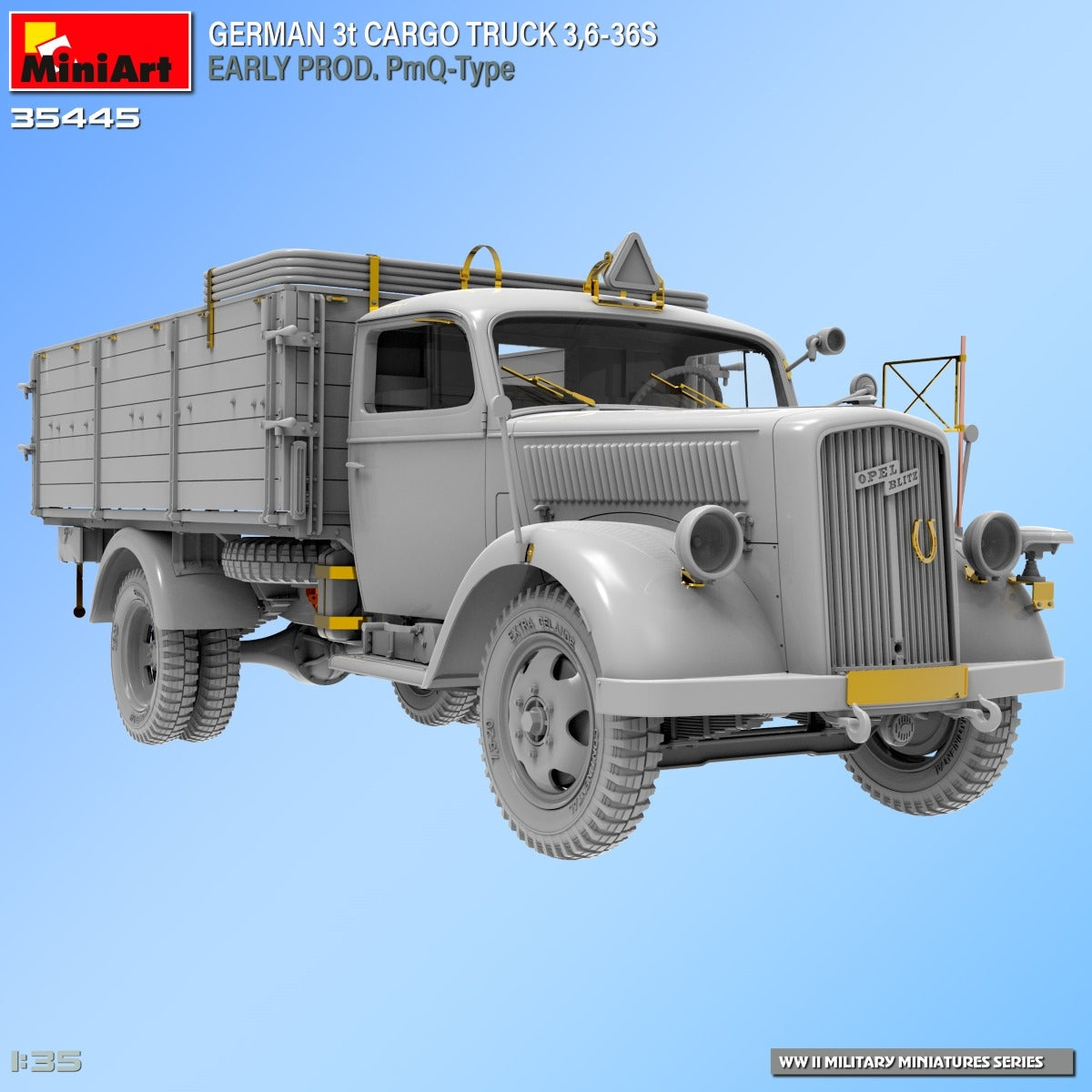 Miniart 35445 GERMAN 3t CARGO TRUCK 3,6-36S EARLY PROD. PmQ-Type 1/35 – imagen 2