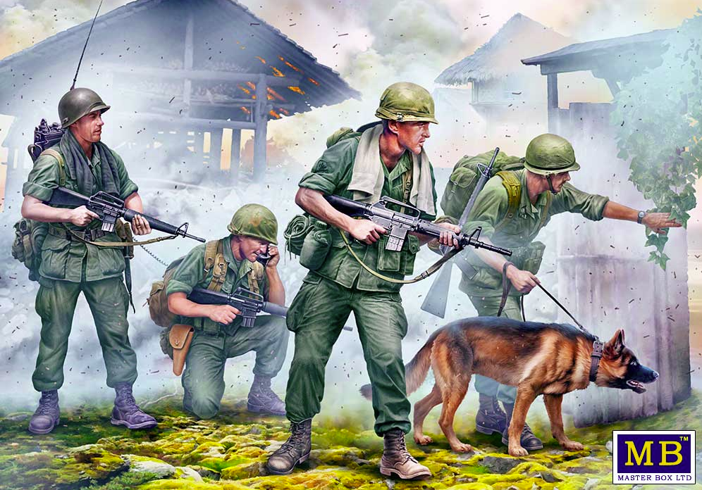 Master Box 35238 Dog Patrol, série Guerre du Vietnam, échelle 1/35