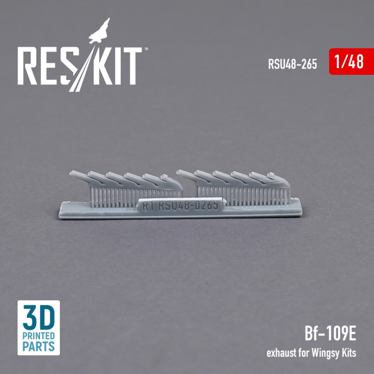RESKIT RSU48-0265 BF-109E EXHAUST FOR WINGSY KITS (3D PRINTED) 1/48 – imagen 2