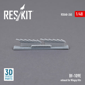 RESKIT RSU48-0265 BF-109E EXHAUST FOR WINGSY KITS (3D PRINTED) 1/48 – imagen 2