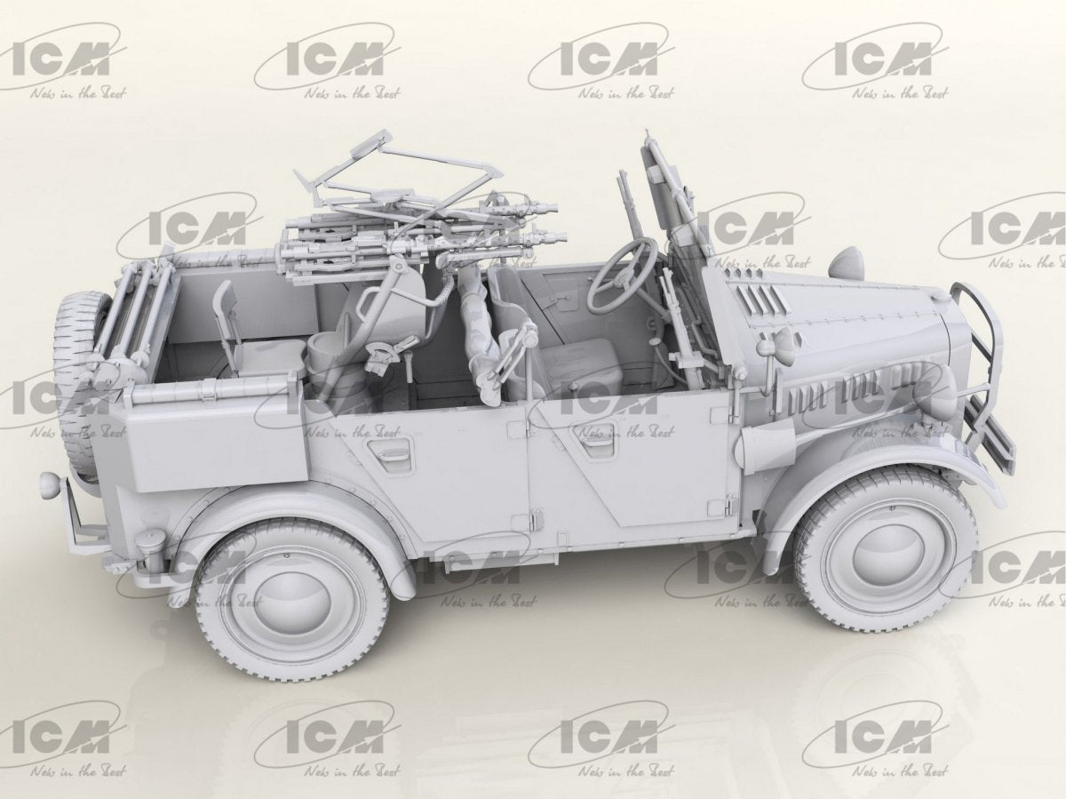 ICM 35584 le.gl.Einheits-Pkw Kfz.4 WWII German Light Anti-Aircraft Vehicle 1/35 – imagen 4